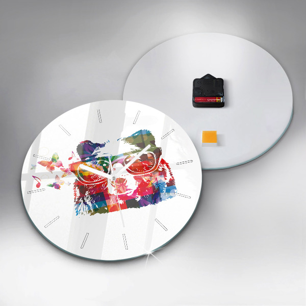 Reloj redondo pared Cabeza de oso