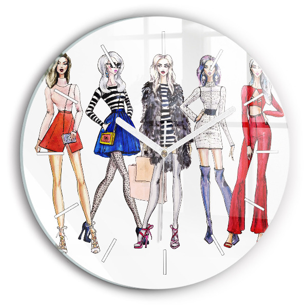 Reloj de cristal redondo Chicas a la moda
