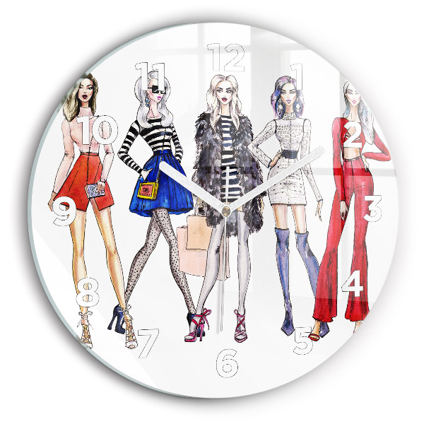 Reloj de cristal redondo Chicas a la moda