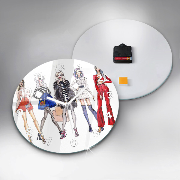 Reloj de cristal redondo Chicas a la moda