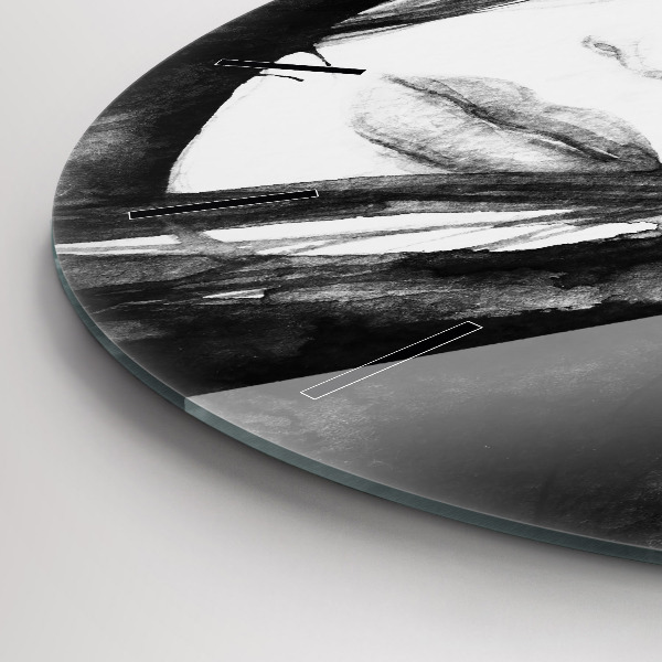 Reloj de pared redondo Retrato de mujer acuarela