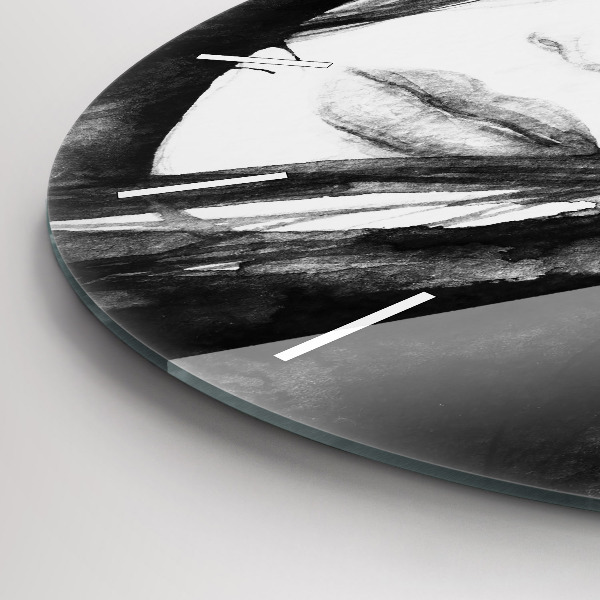 Reloj de pared redondo Retrato de mujer acuarela