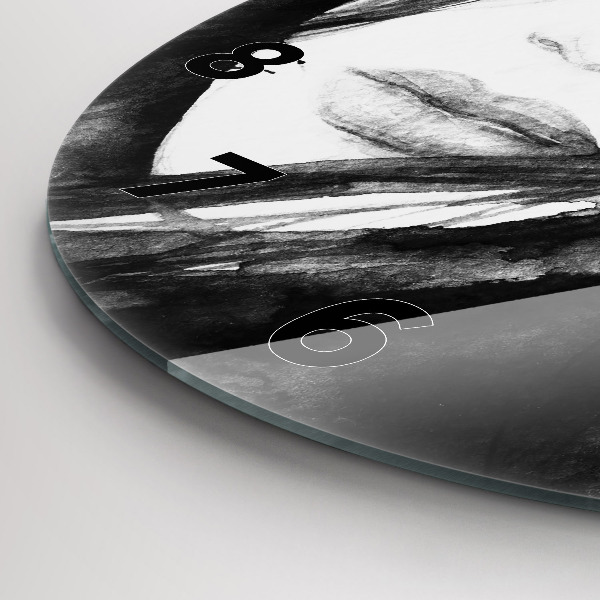 Reloj de pared redondo Retrato de mujer acuarela