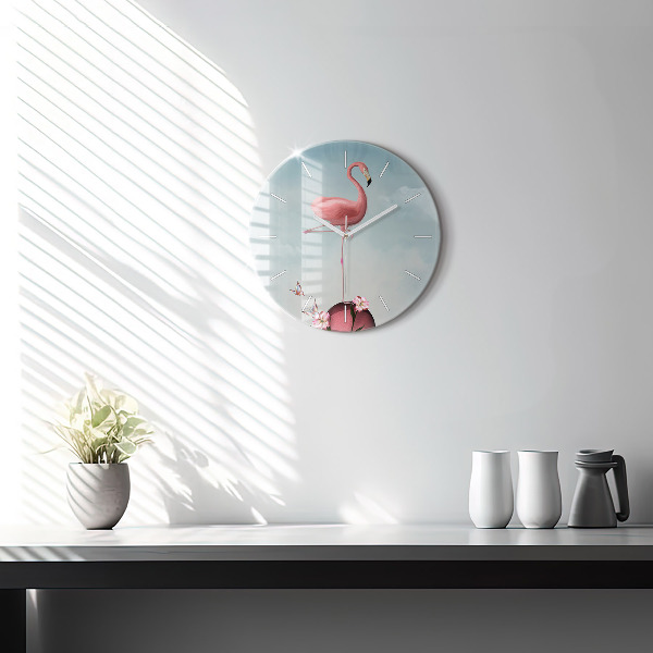 Reloj de pared redondo Flamenco surrealista