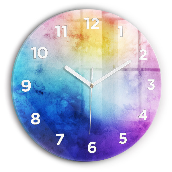 Reloj redondo pared Manchas de colores