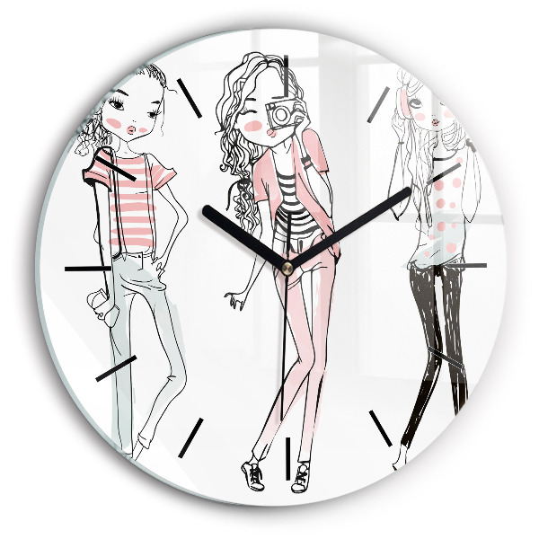 Reloj de cristal redondo Moda femenina