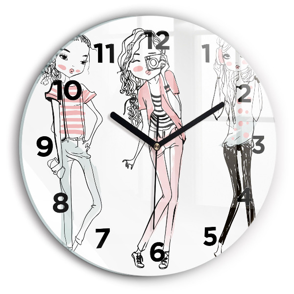 Reloj de cristal redondo Moda femenina