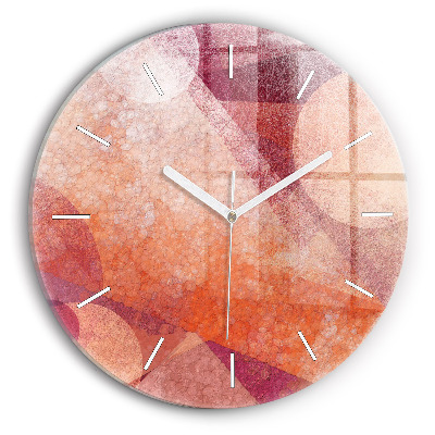 Reloj de cristal redondo Abstracción geométrica