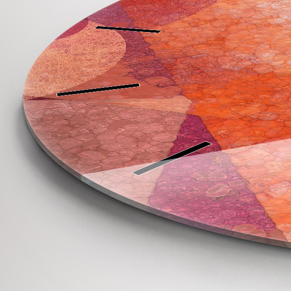 Reloj de cristal redondo Abstracción geométrica