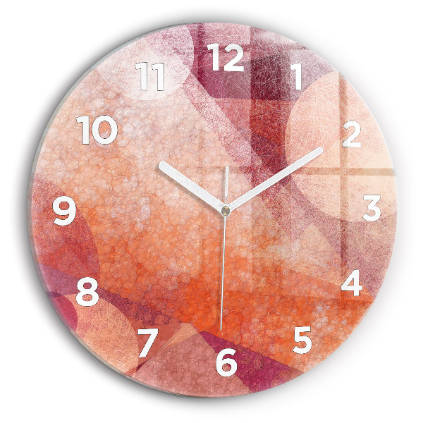 Reloj de cristal redondo Abstracción geométrica