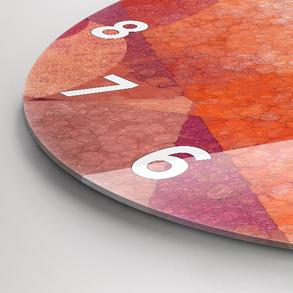 Reloj de cristal redondo Abstracción geométrica