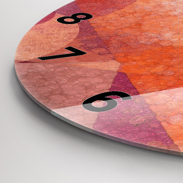 Reloj de cristal redondo Abstracción geométrica