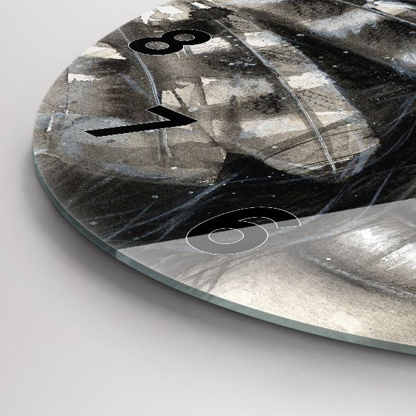 Reloj redondo pared Retrato pintado