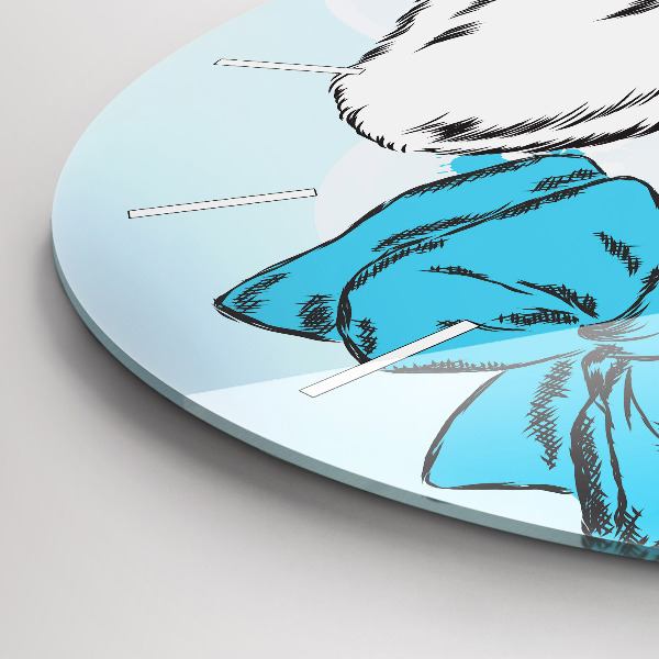 Reloj de pared redondo Cachorro de perro