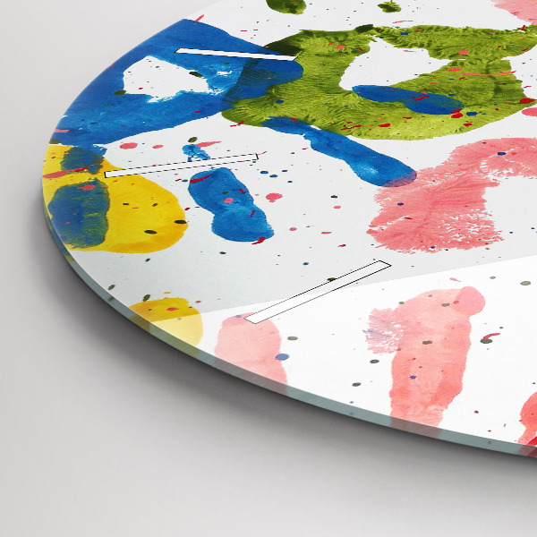 Reloj redondo pared Huellas de manos de niños