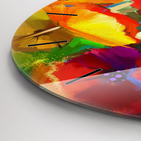 Reloj redondo pared Amapolas de colores