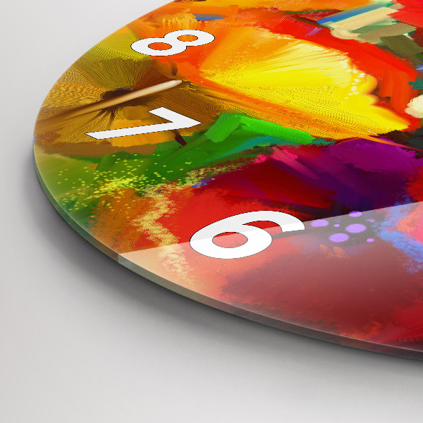 Reloj redondo pared Amapolas de colores