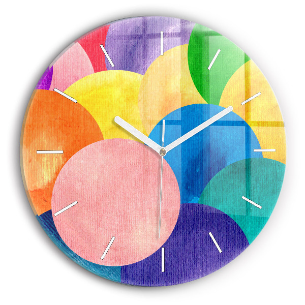 Reloj de pared redondo Círculos abstractos