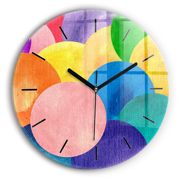 Reloj de pared redondo Círculos abstractos