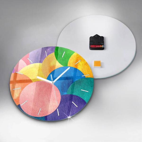 Reloj de pared redondo Círculos abstractos