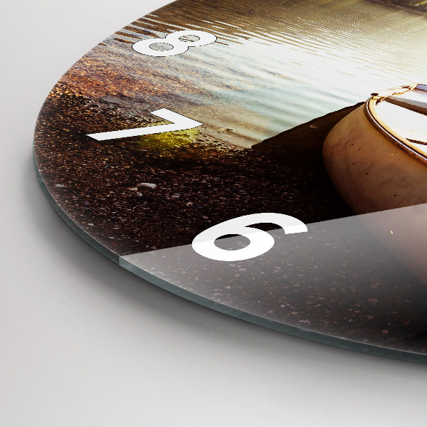 Reloj de cristal redondo Vista de lago