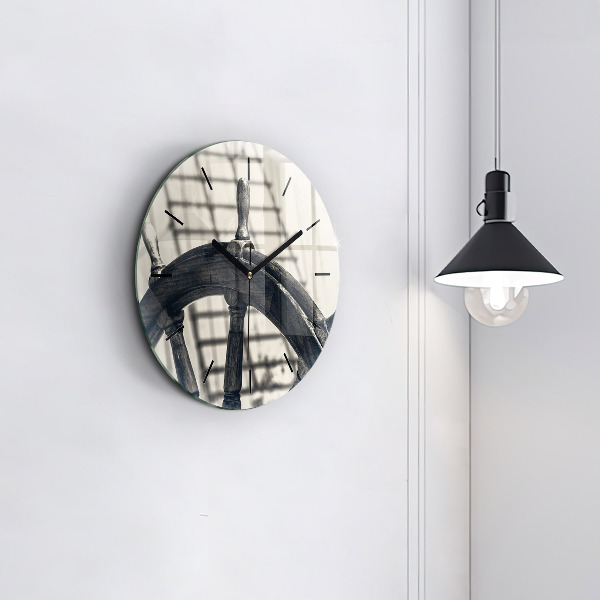 Reloj de cristal redondo Barco antiguo