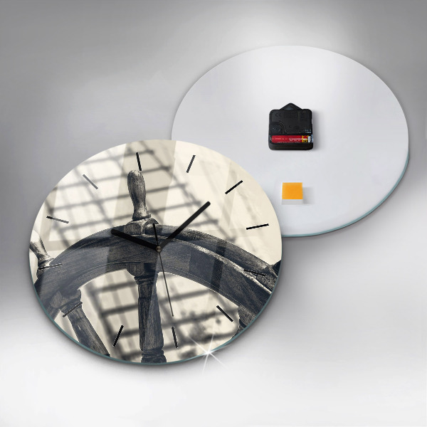 Reloj de cristal redondo Barco antiguo
