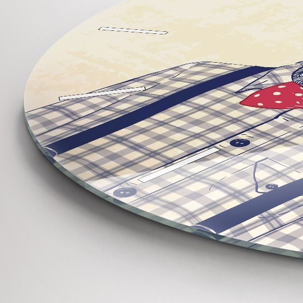 Reloj de cristal redondo Ciervo en camisa