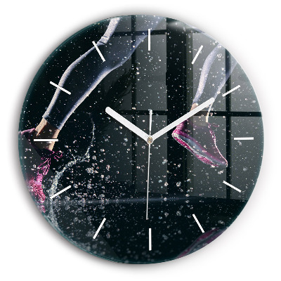 Reloj de pared redondo Vida sana y correr