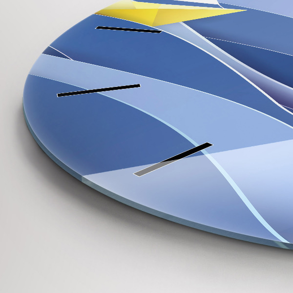 Reloj de pared redondo Origami de veleros de colores