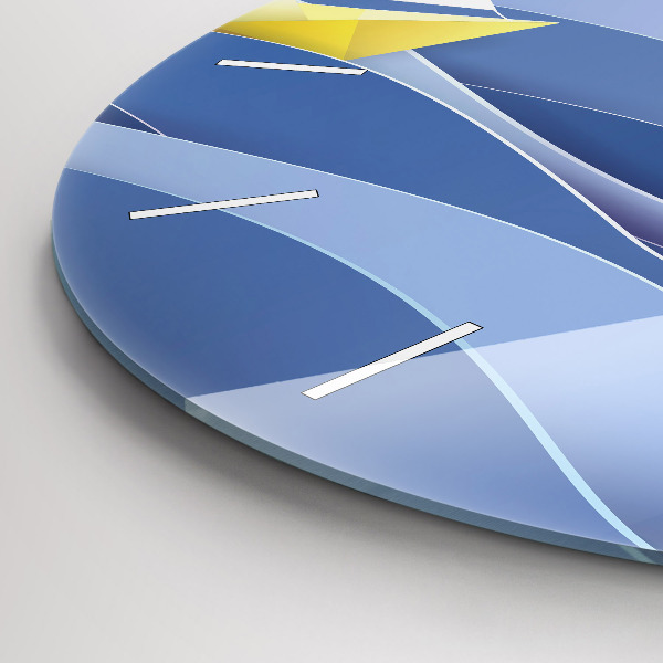 Reloj de pared redondo Origami de veleros de colores