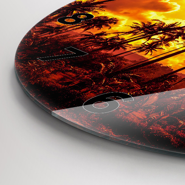 Reloj de cristal redondo Tailandia Playa de Klong Prao