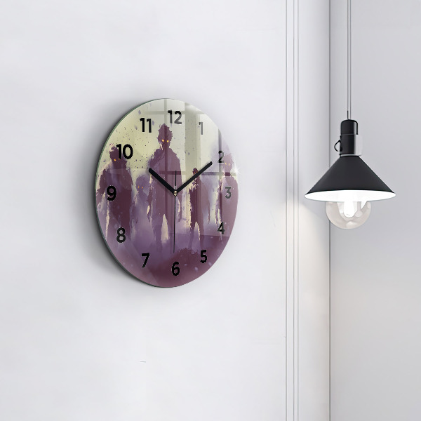 Reloj de cristal redondo Zombie de noche - halloween