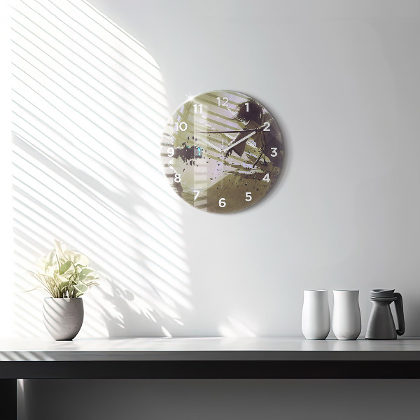 Reloj redondo pared Lucha entre robot y samurai