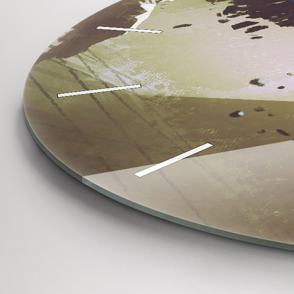 Reloj redondo pared Lucha entre robot y samurai