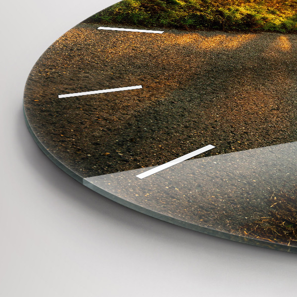 Reloj de cristal redondo Niebla al amanecer