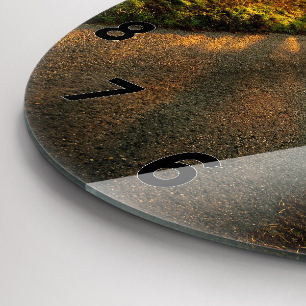 Reloj de cristal redondo Niebla al amanecer