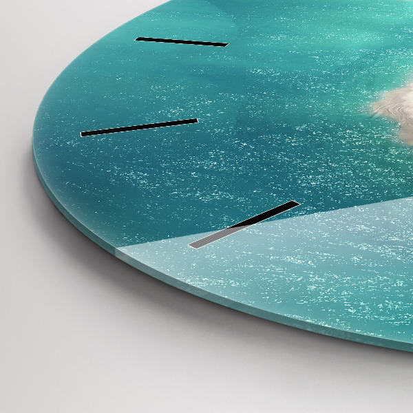 Reloj de cristal redondo Isla corazón