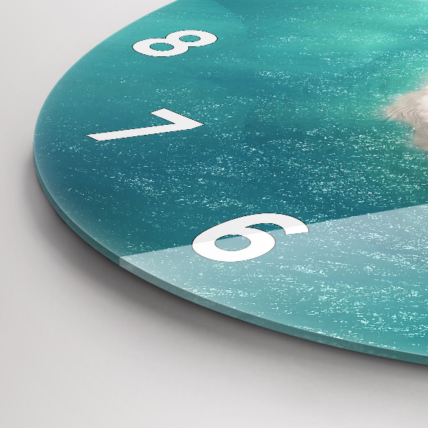 Reloj de cristal redondo Isla corazón