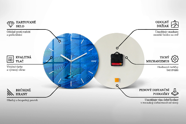 Reloj de pared redondo Elefante de colores