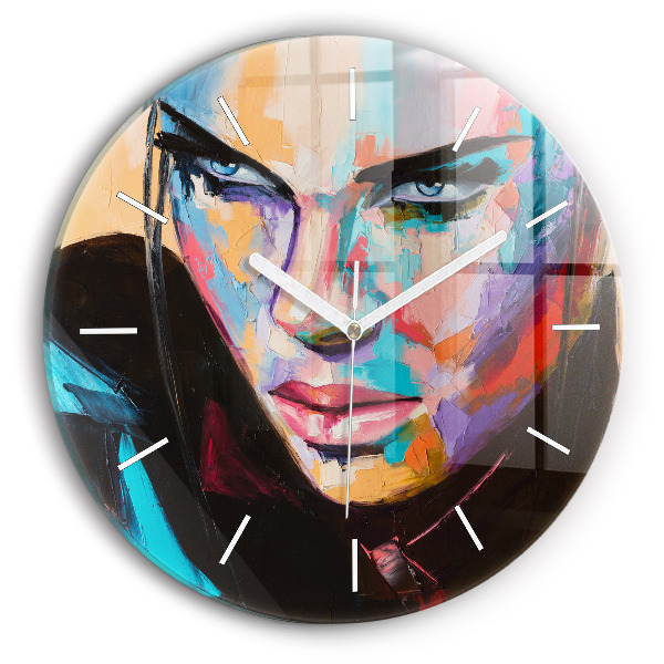 Reloj redondo pared Retrato de mujer