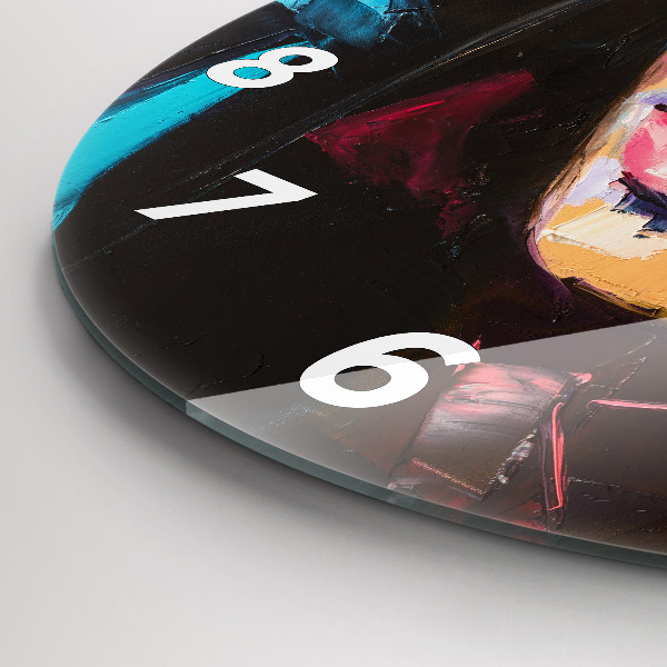 Reloj redondo pared Retrato de mujer