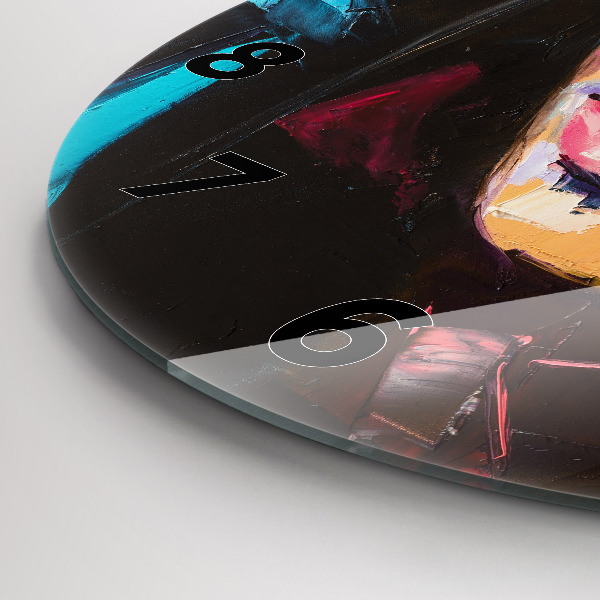 Reloj redondo pared Retrato de mujer