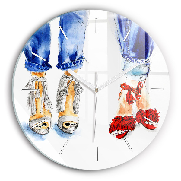Reloj de pared redondo Alfileres de mujer