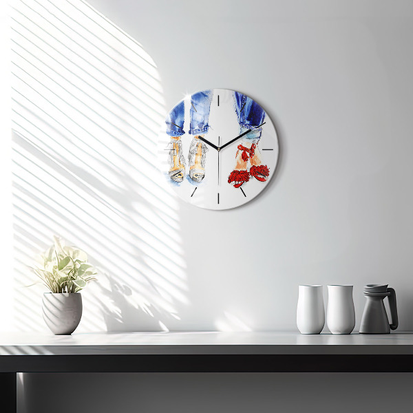 Reloj de pared redondo Alfileres de mujer