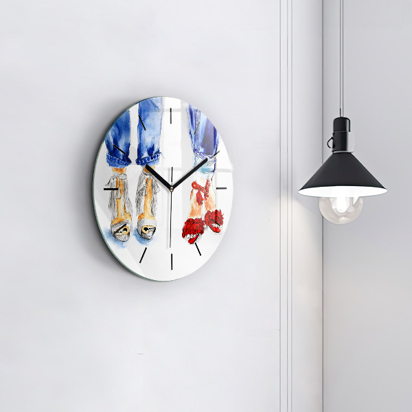 Reloj de pared redondo Alfileres de mujer