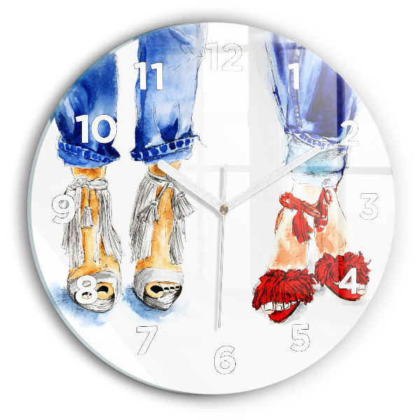 Reloj de pared redondo Alfileres de mujer