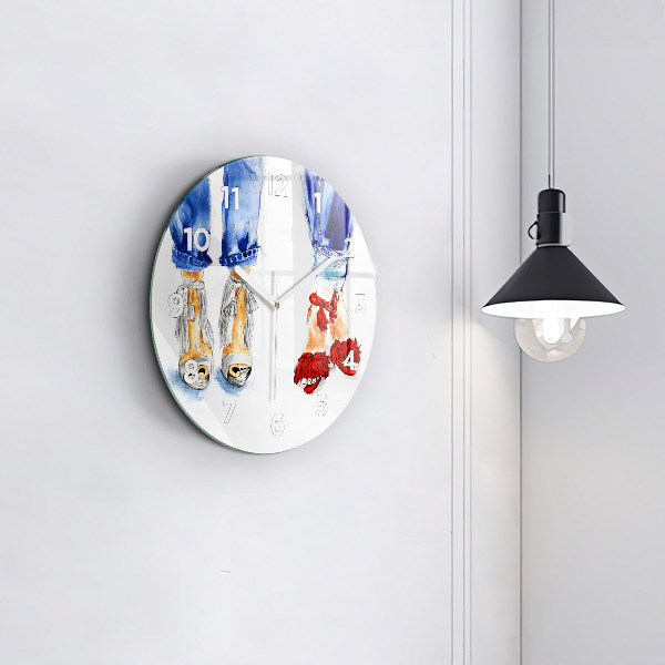 Reloj de pared redondo Alfileres de mujer