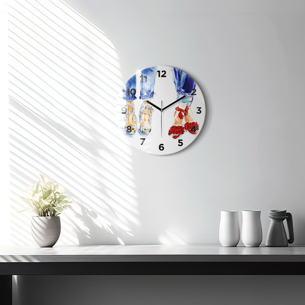 Reloj de pared redondo Alfileres de mujer