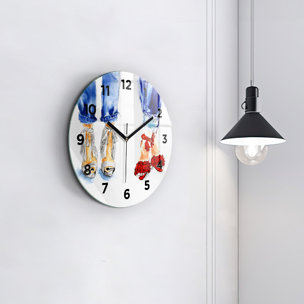Reloj de pared redondo Alfileres de mujer